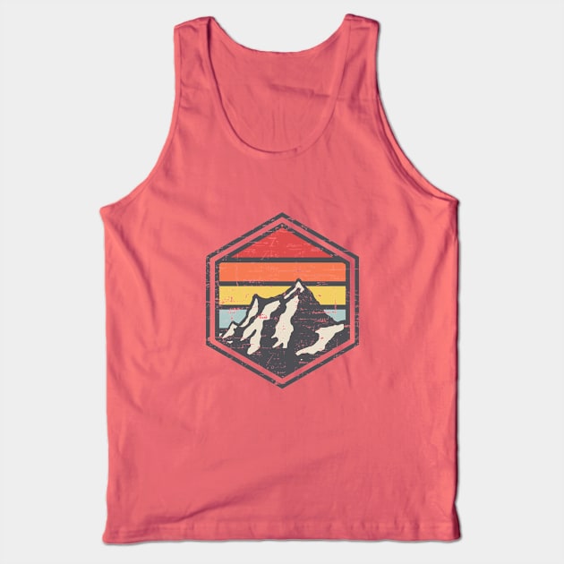 Retro Badge Hiker Tank Top by rojakdesigns